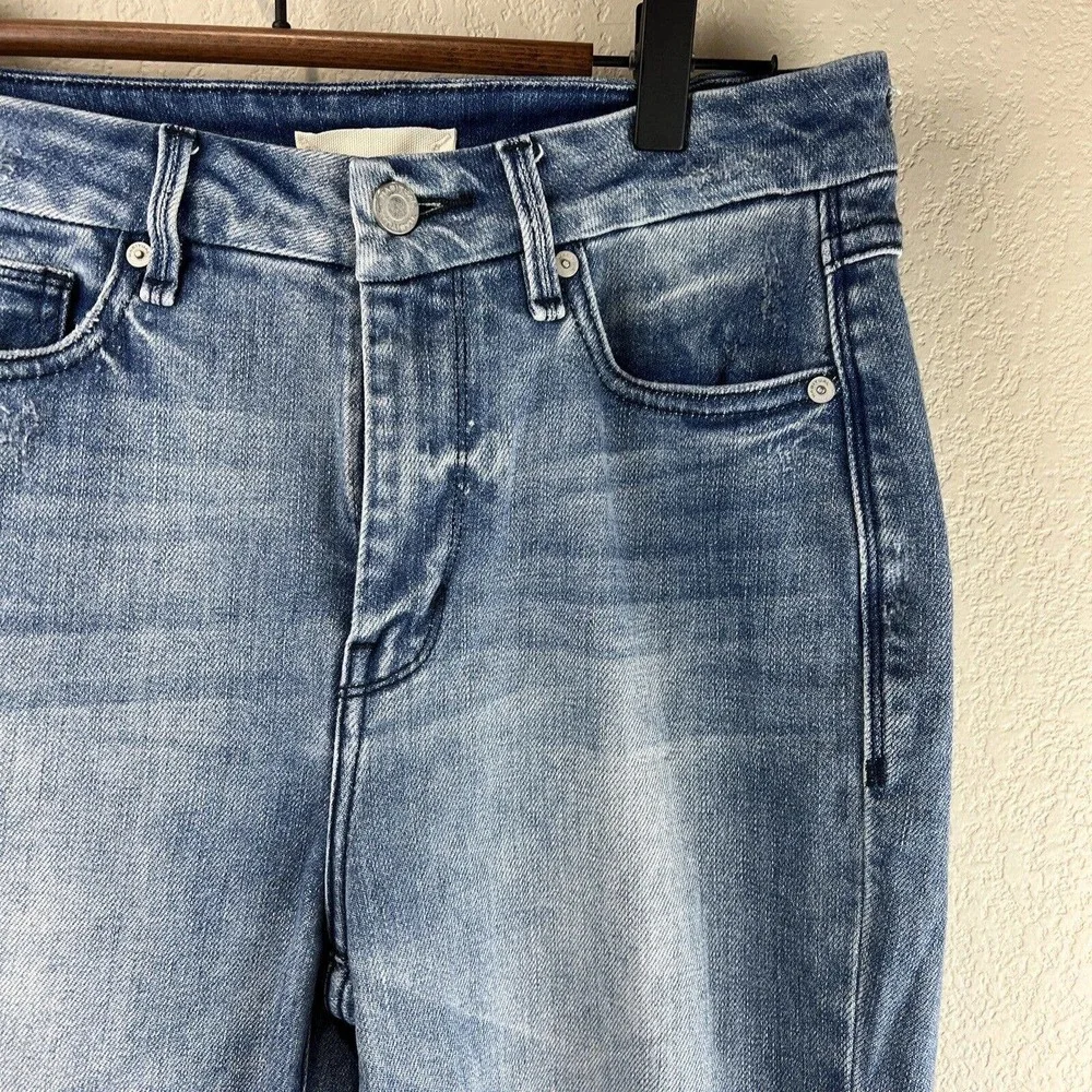 Habitual Jeans Women 26‎ Light Wash Distressed Pace Denim Straight Leg